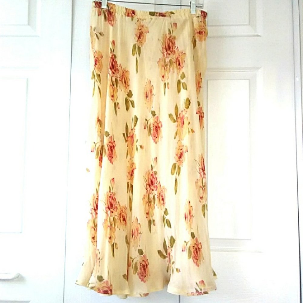 Plus Size 1X Pastel Reversible Maxi Skirt